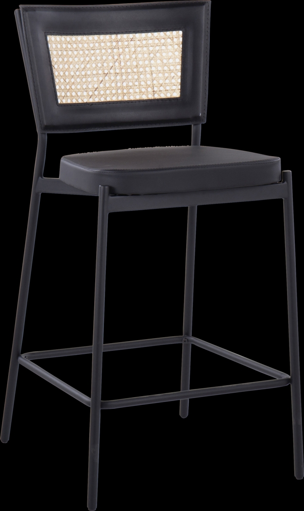 Inverary Black Counter Height Stool, Set of 2 - Thumbnail - Image 3
