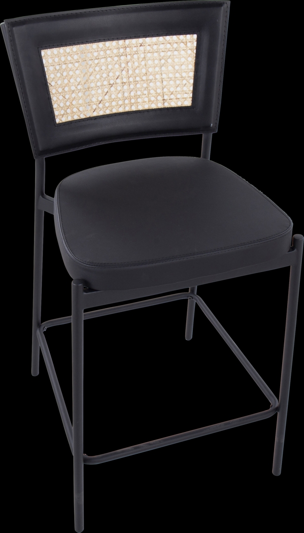 Inverary Black Counter Height Stool, Set of 2 - Thumbnail - Image 4