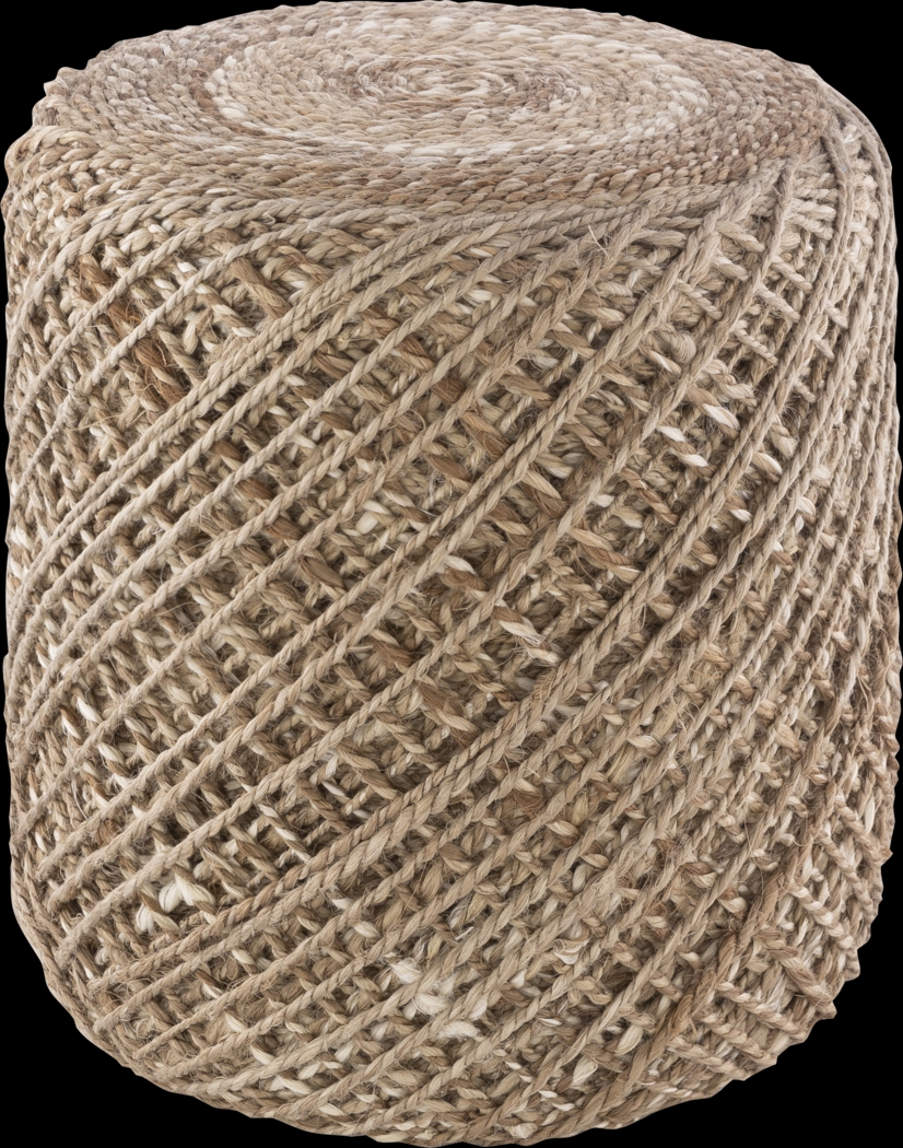Invergordon Taupe Ottoman - Thumbnail - Image 1