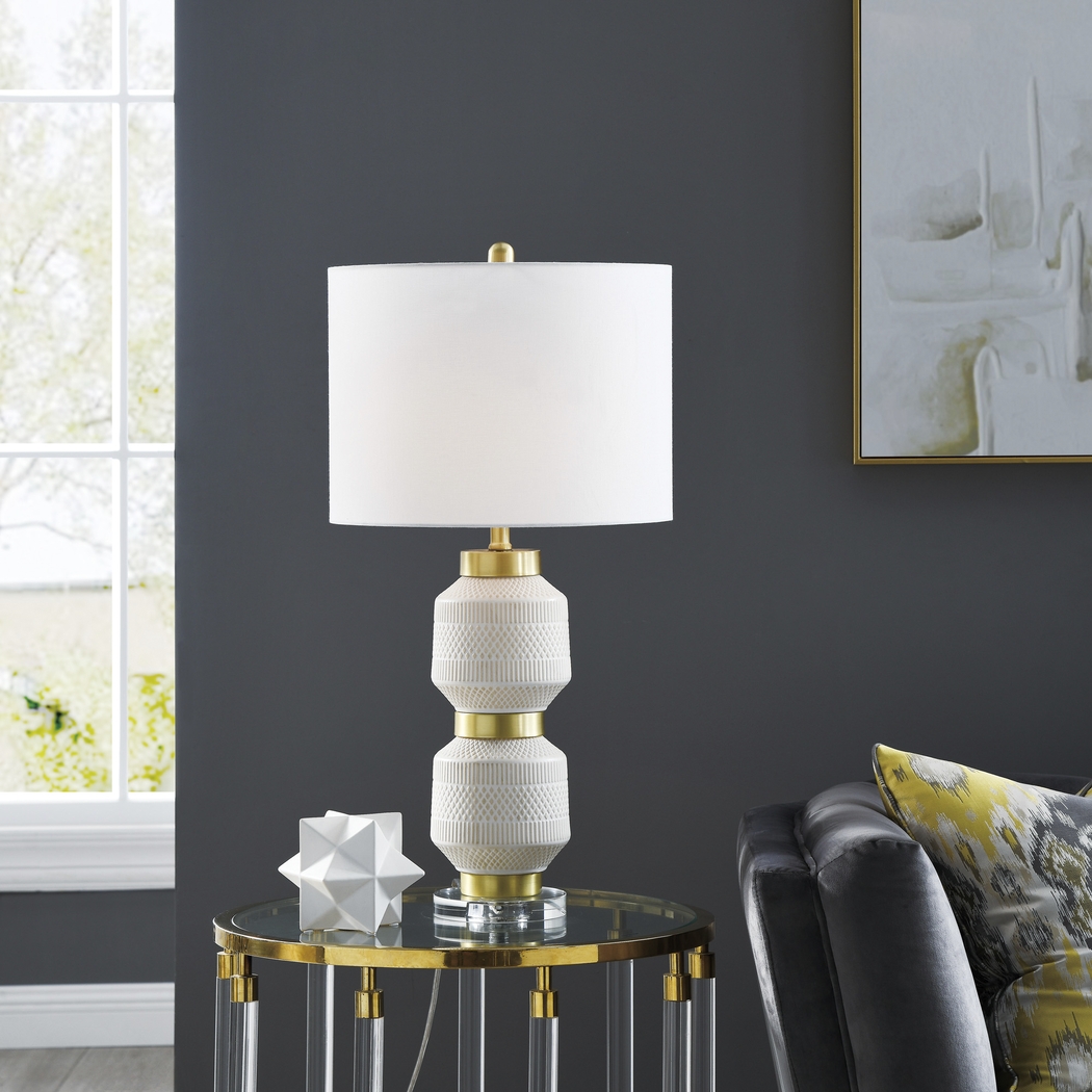 Iola Circle White Lamp - Thumbnail - Image 2