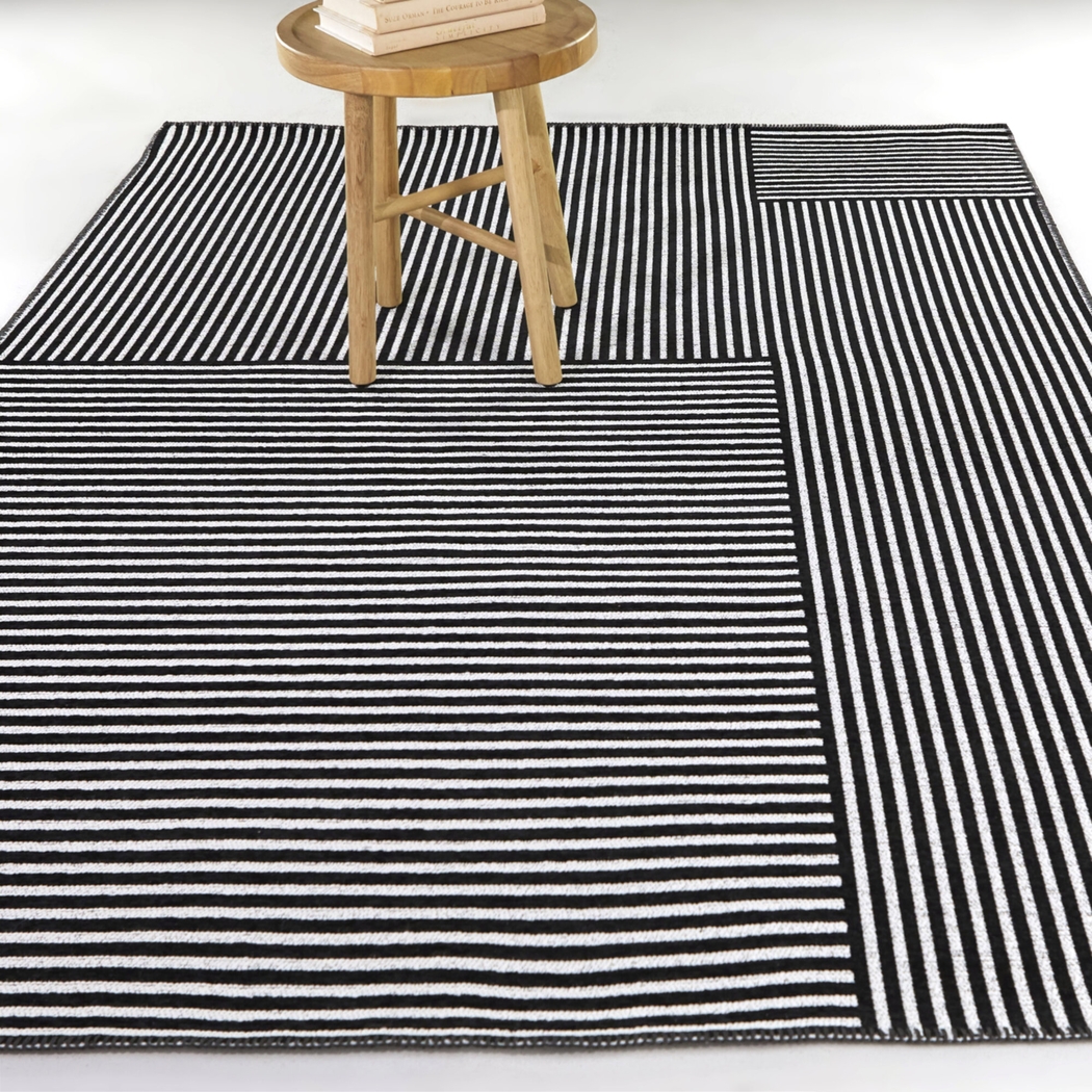 Iomeina Black 7'10 x 10' Area Rug - Thumbnail - Image 2