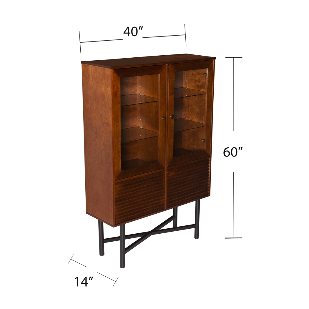 Ipswith Brown Curio Cabinet - Thumbnail - Image 5