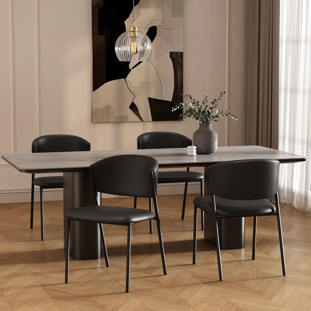 Iramse Black Side Chair, Set of 4 - Thumbnail - Image 2