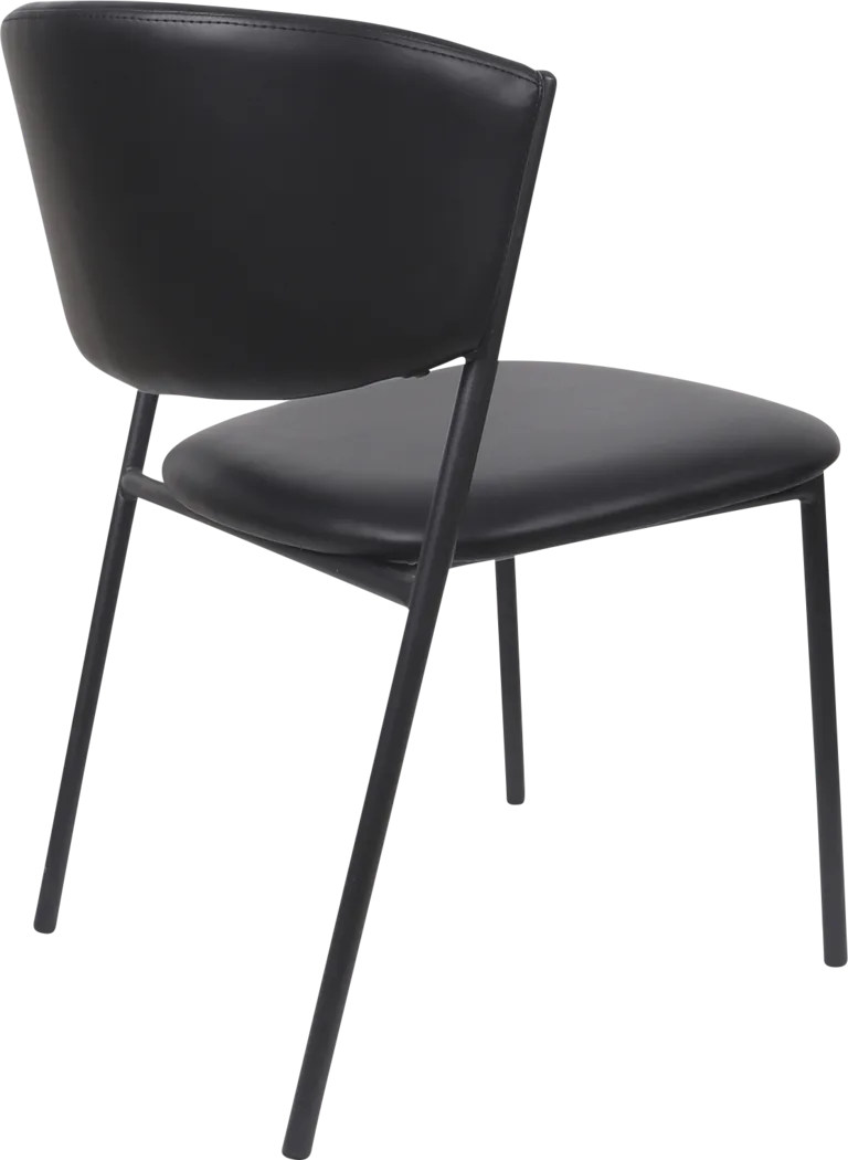 Iramse Black Side Chair, Set of 4 - Thumbnail - Image 4