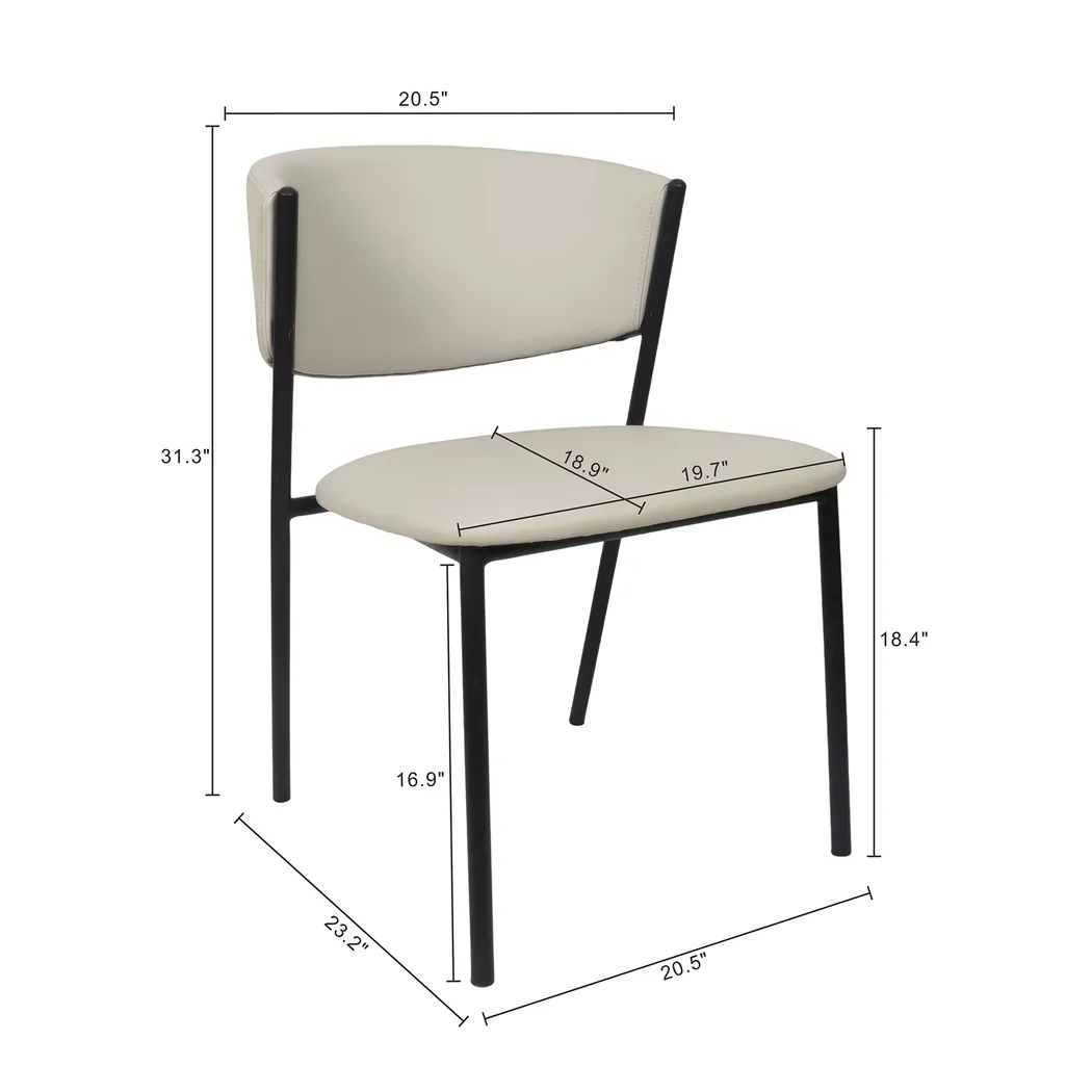 Iramse Gray Side Chair, Set of 4 - Thumbnail - Image 7