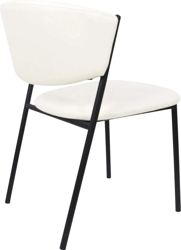 Iramse White Side Chair, Set of 4 - Thumbnail - Image 2
