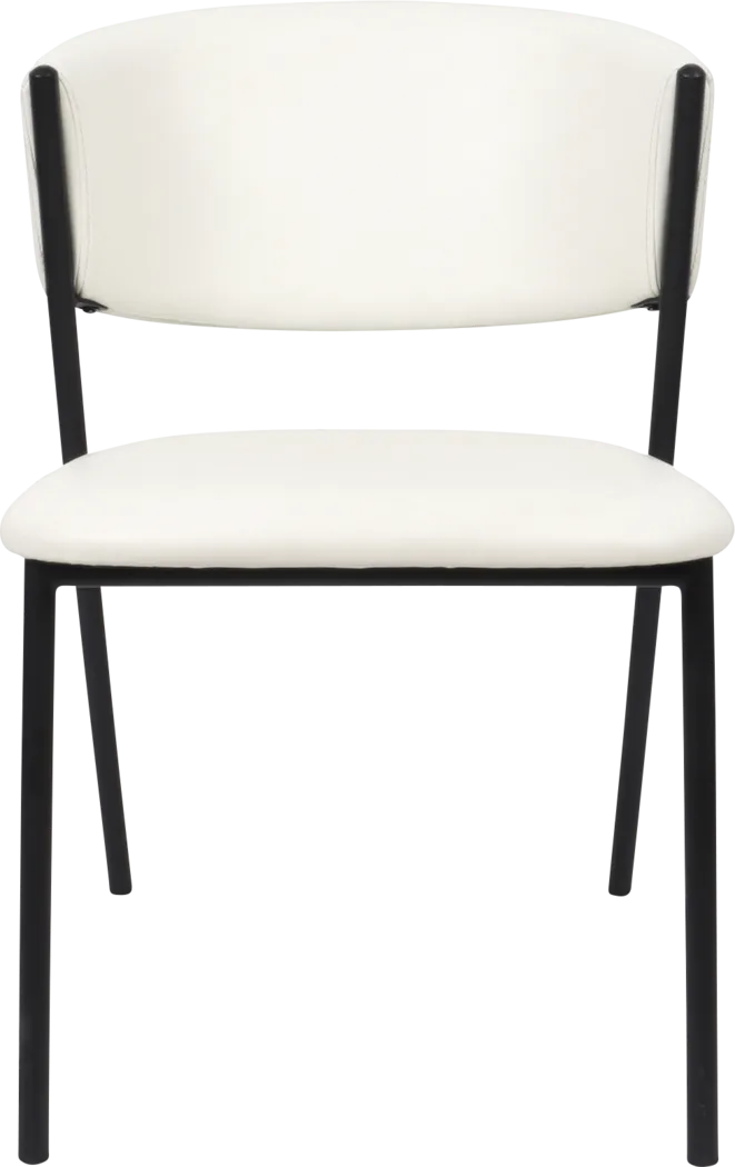 Iramse White Side Chair, Set of 4 - Thumbnail - Image 3