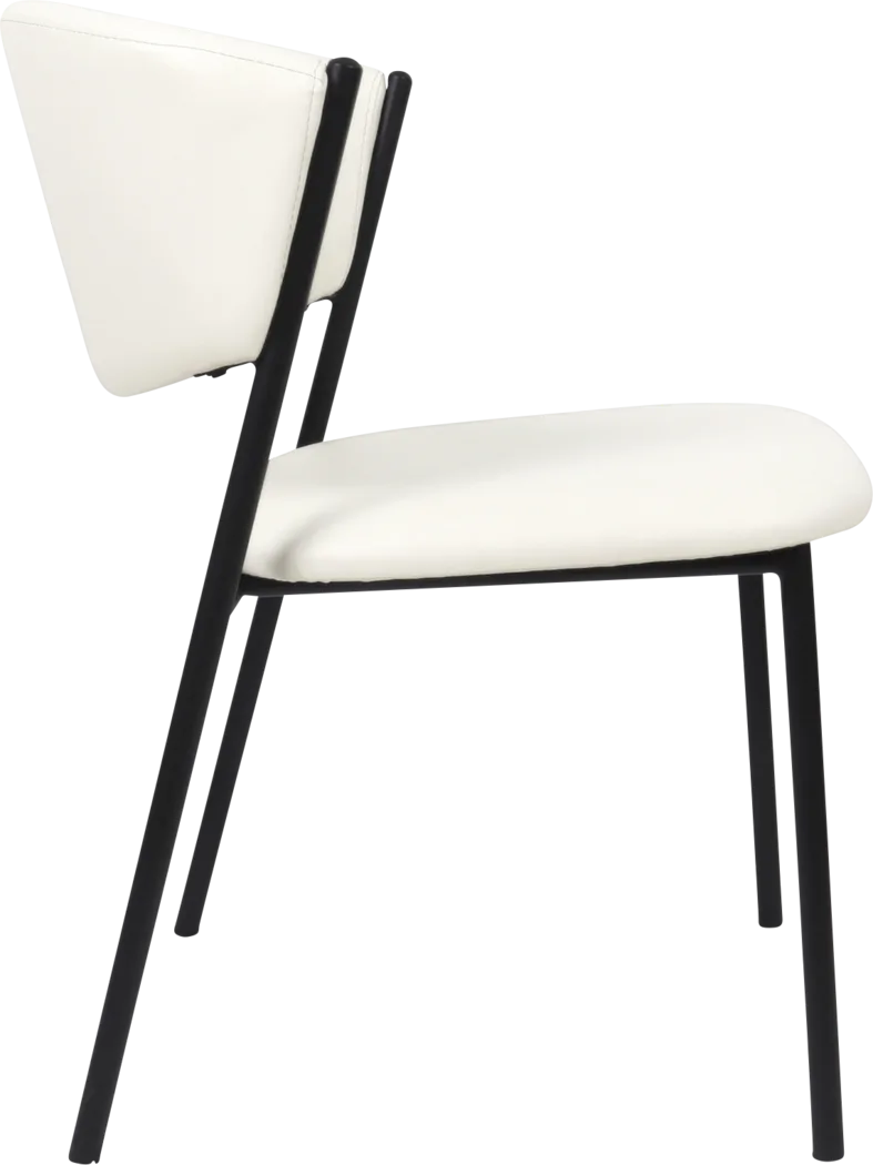 Iramse White Side Chair, Set of 4 - Thumbnail - Image 4