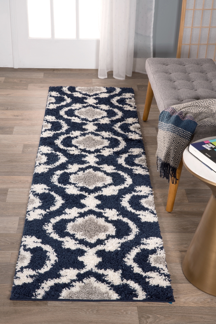 Irenee Navy 2' x 7'2 Runner Rug - Thumbnail - Image 3