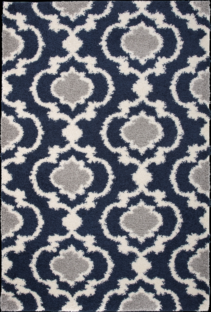 Irenee Navy 5'3 x 7'3 Rug - Thumbnail - Image 1