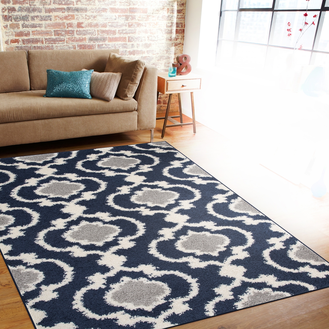 Irenee Navy 7'10 x 10' Rug - Thumbnail - Image 4