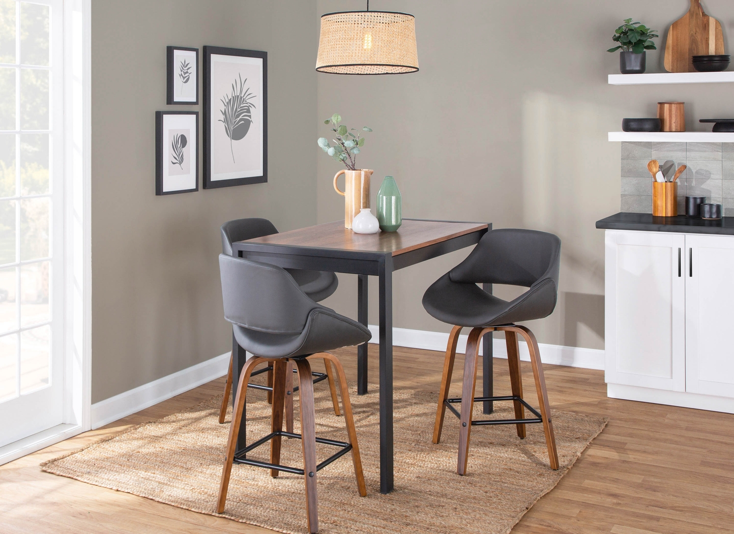 Irenor Gray Counter Height Stool, Set of 2 - Thumbnail - Image 7