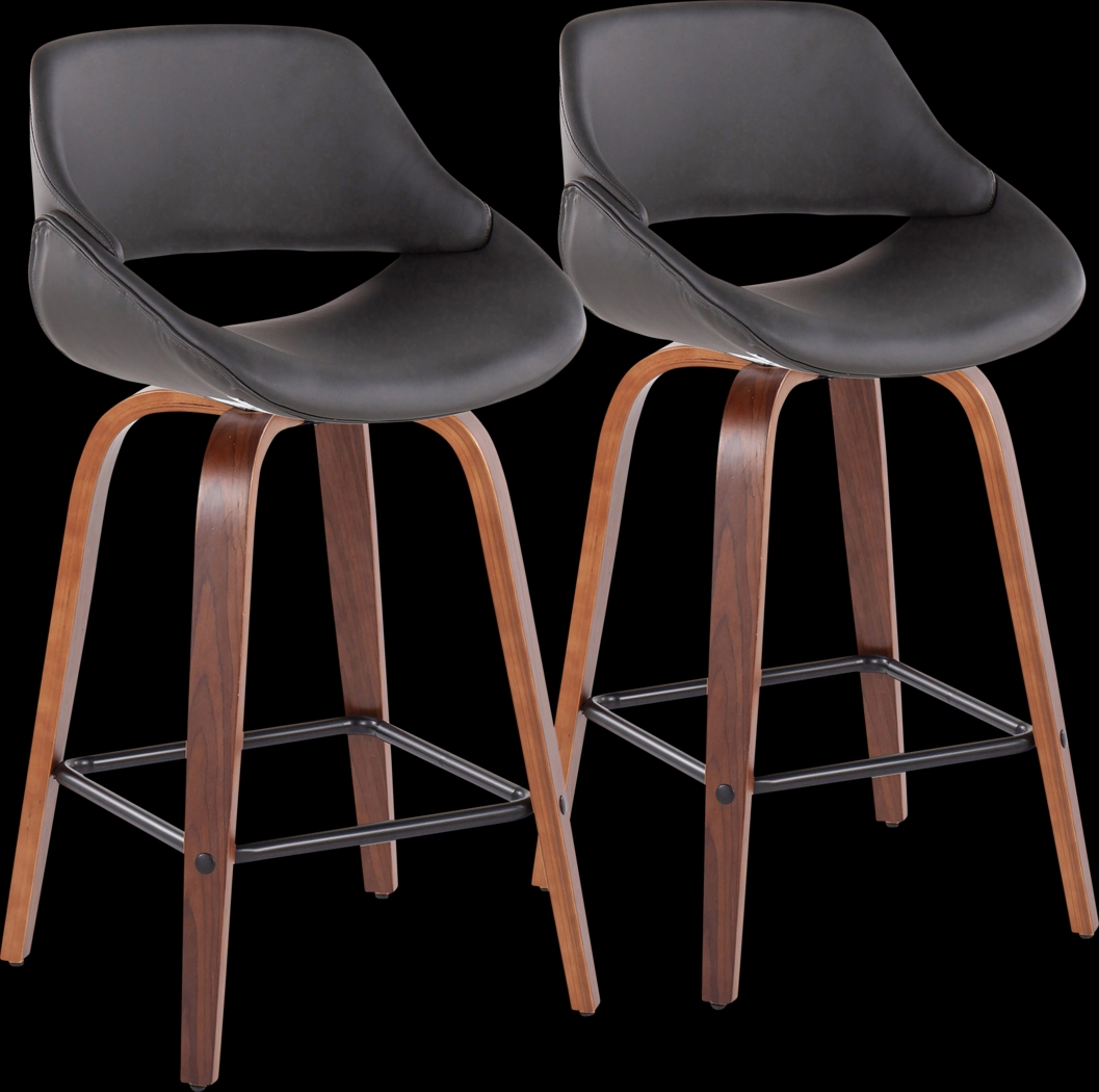 Irenor Gray Counter Height Stool, Set of 2 - Thumbnail - Image 1