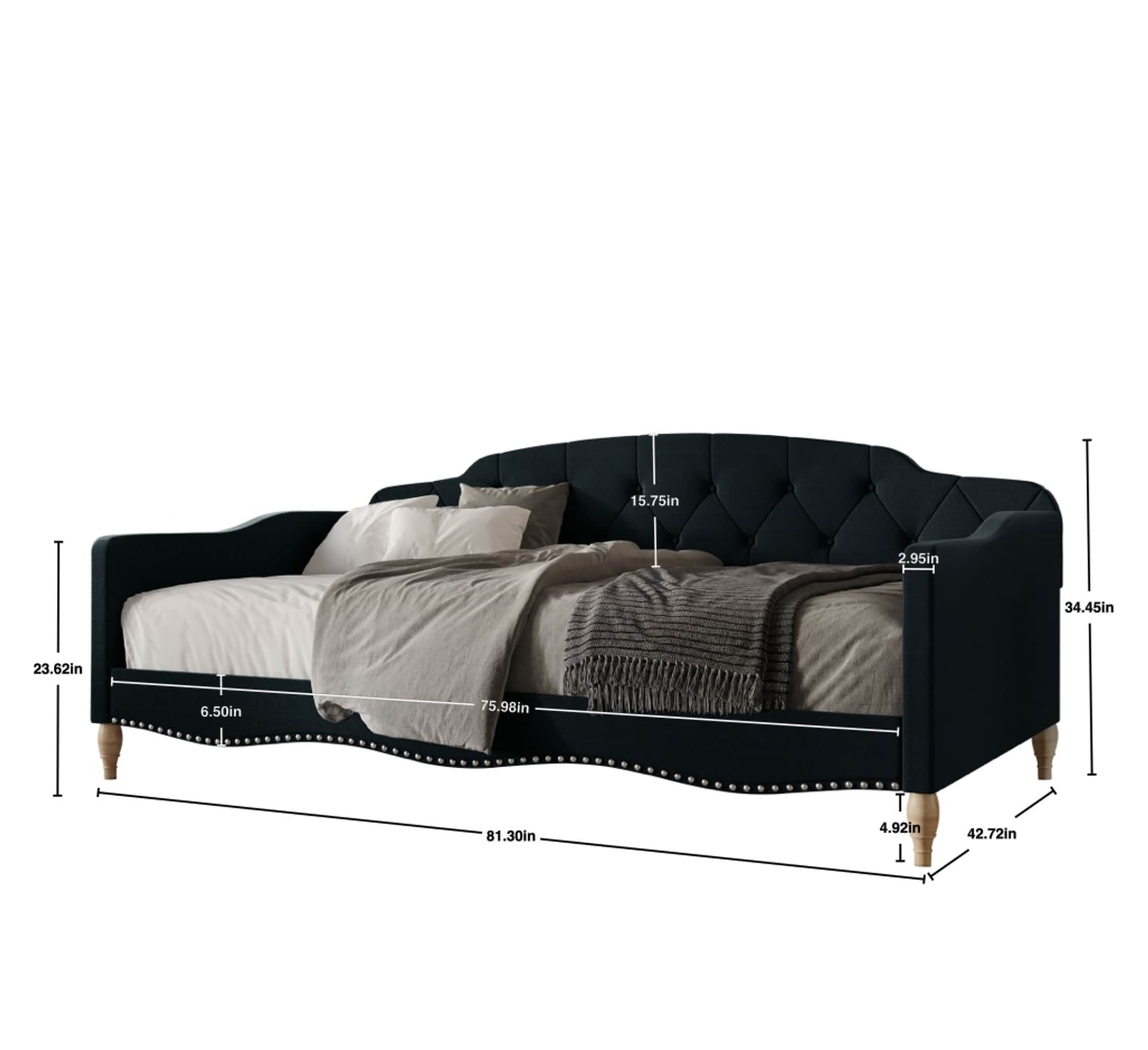 Iroby Charcoal Twin Daybed - Thumbnail - Image 5