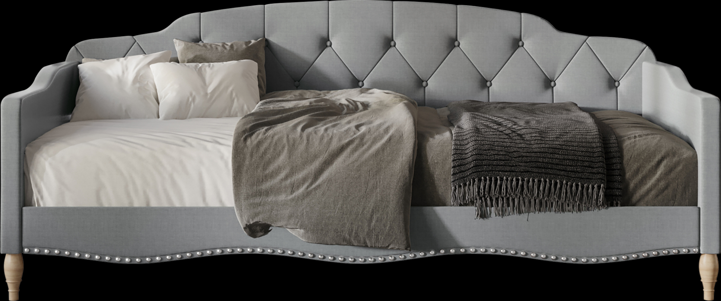 Iroby Light Gray Twin Daybed - Thumbnail - Image 3