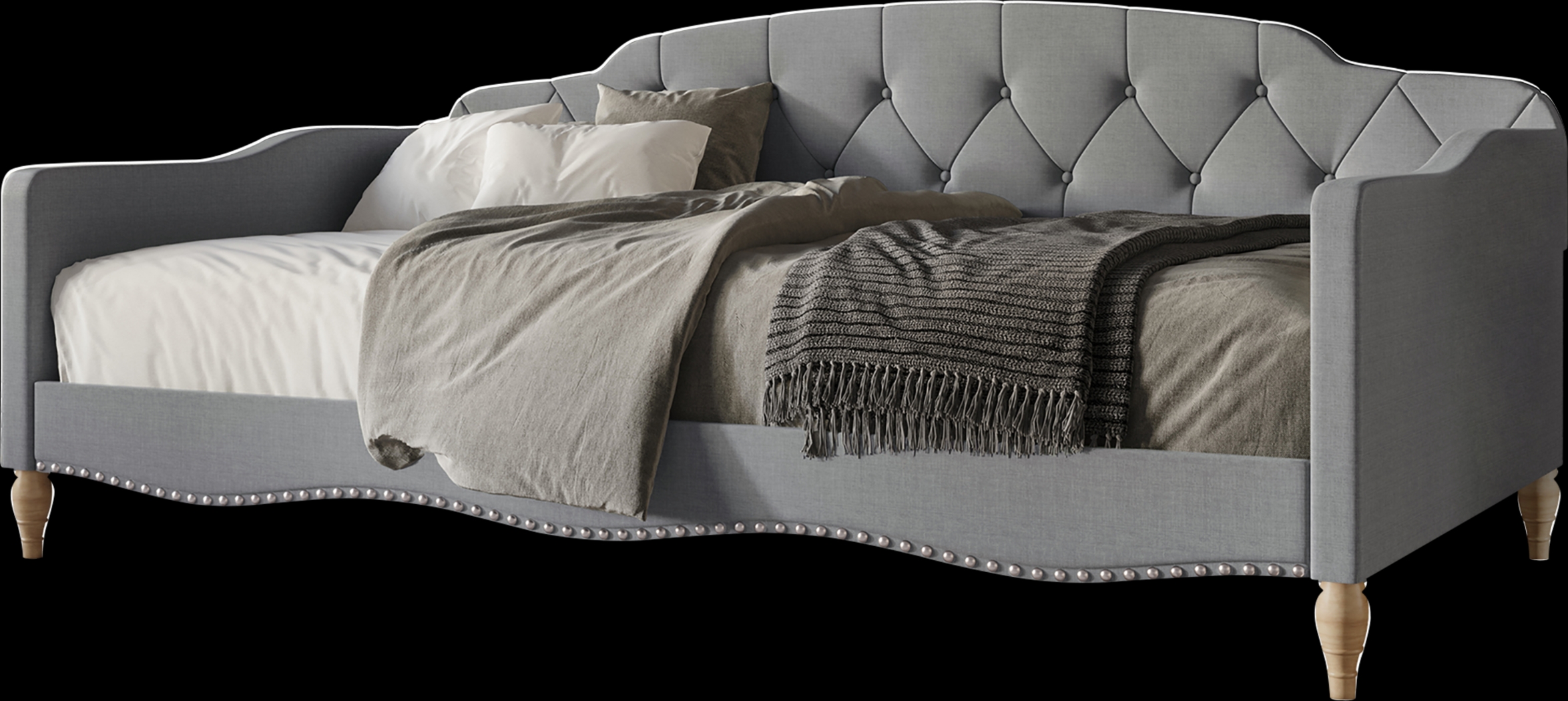 Iroby Light Gray Twin Daybed - Thumbnail - Image 1