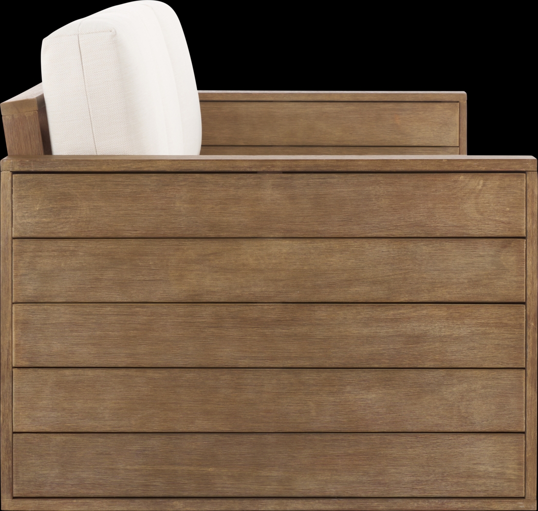 Irocana Natural Outdoor Sofa with Beige Cushions - Thumbnail - Image 3