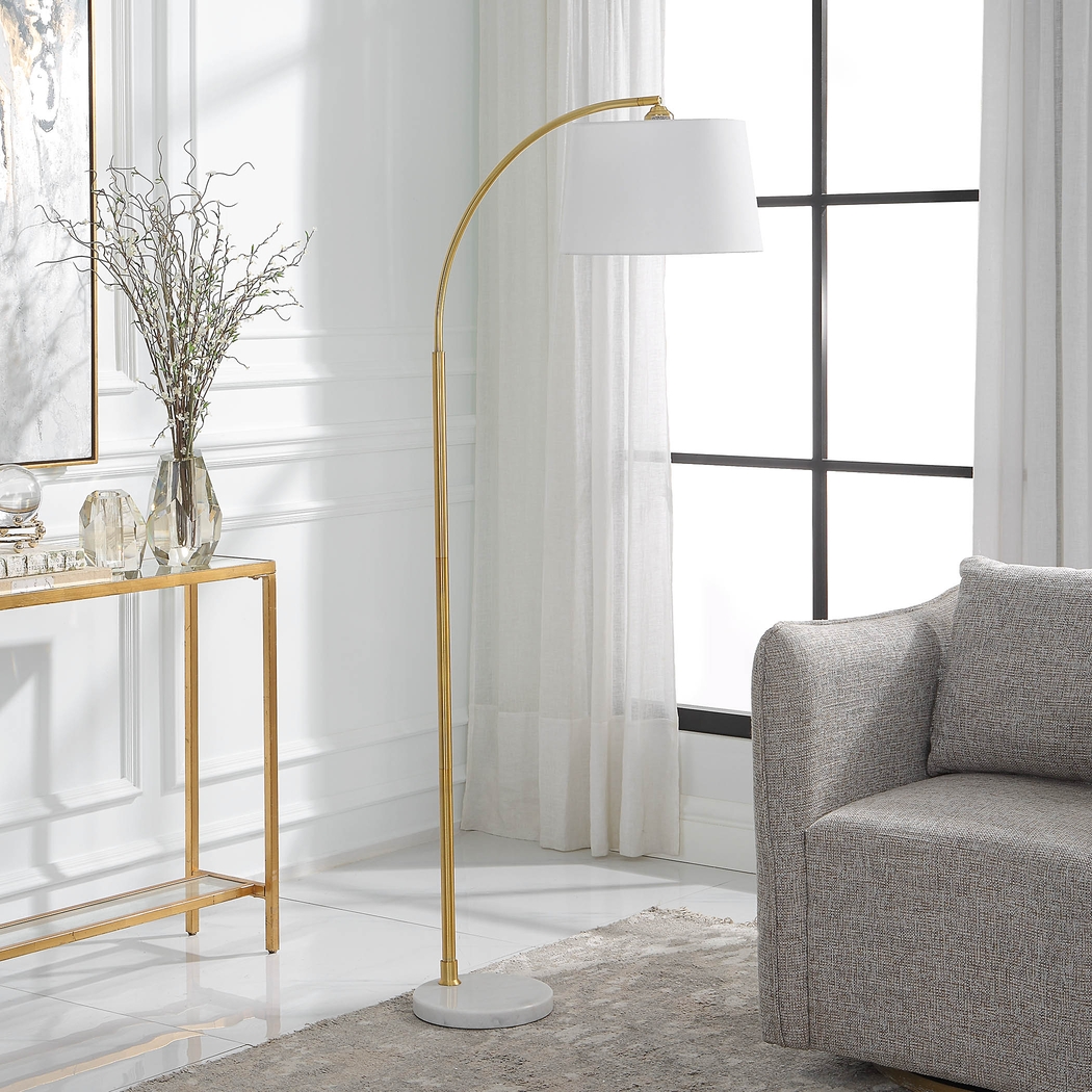 Irone Estates Gold Floor Lamp - Thumbnail - Image 2