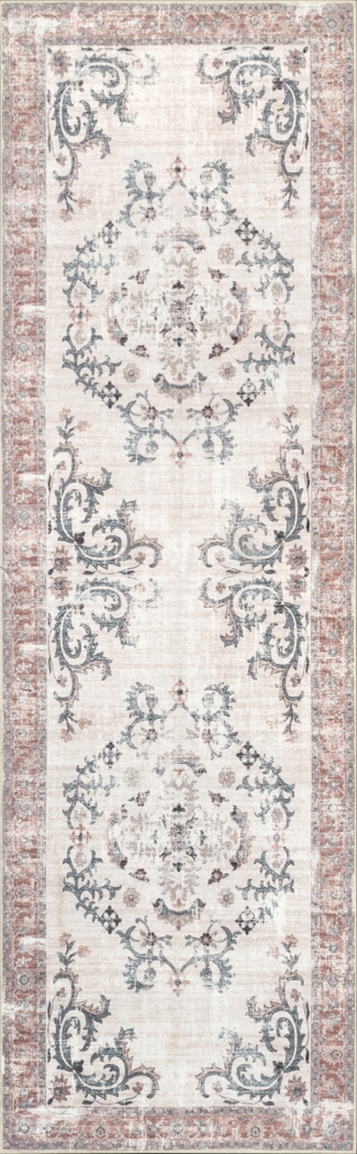 Iruna Light Gray 2'6 x 8' Runner Rug - Thumbnail - Image 1