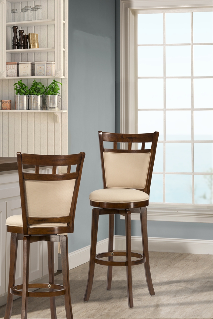 Irwell Ivory Swivel Barstool - Thumbnail - Image 2