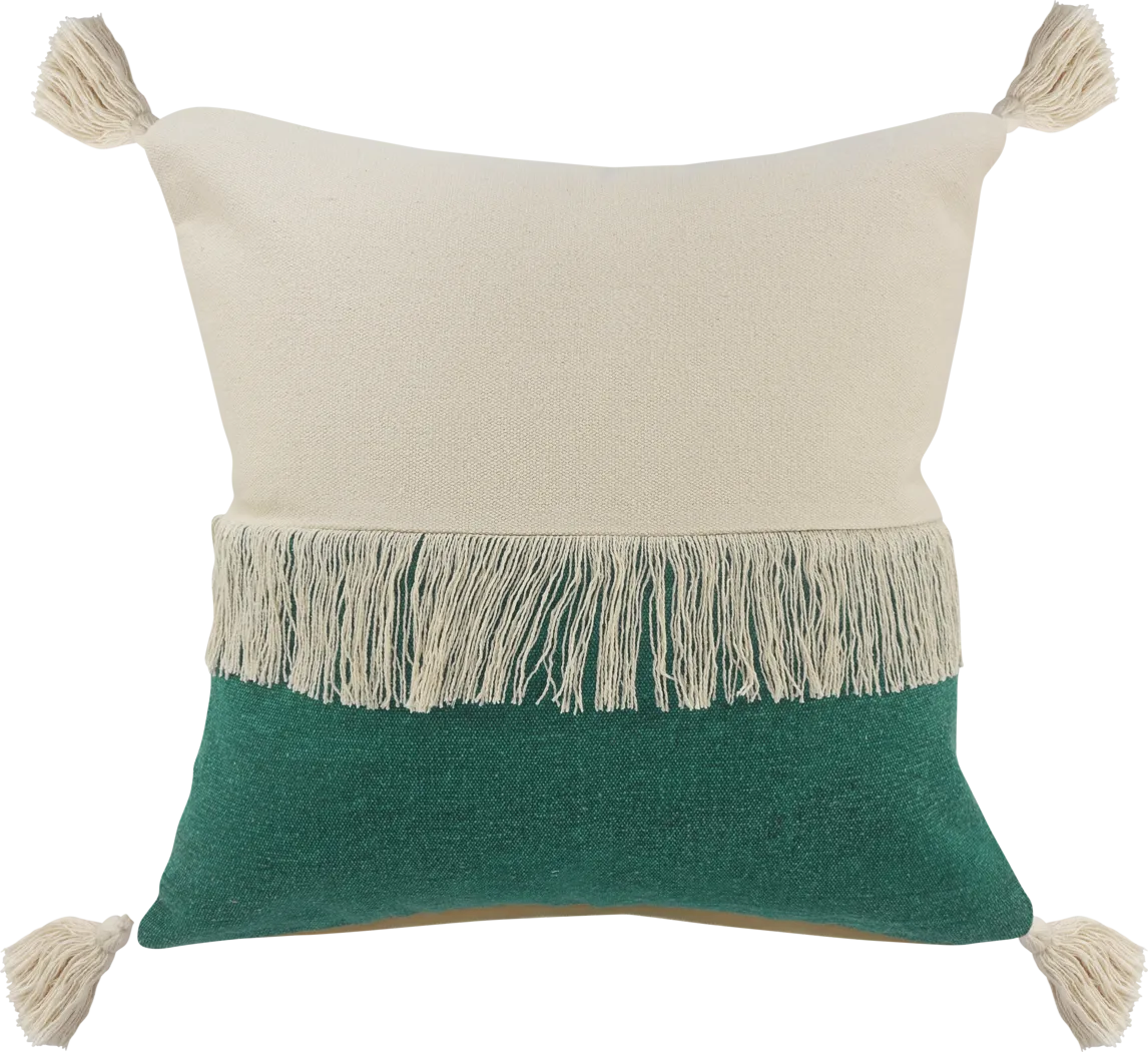 Isaam Cream/Green Pillow, Set of 2 - Thumbnail - Image 3