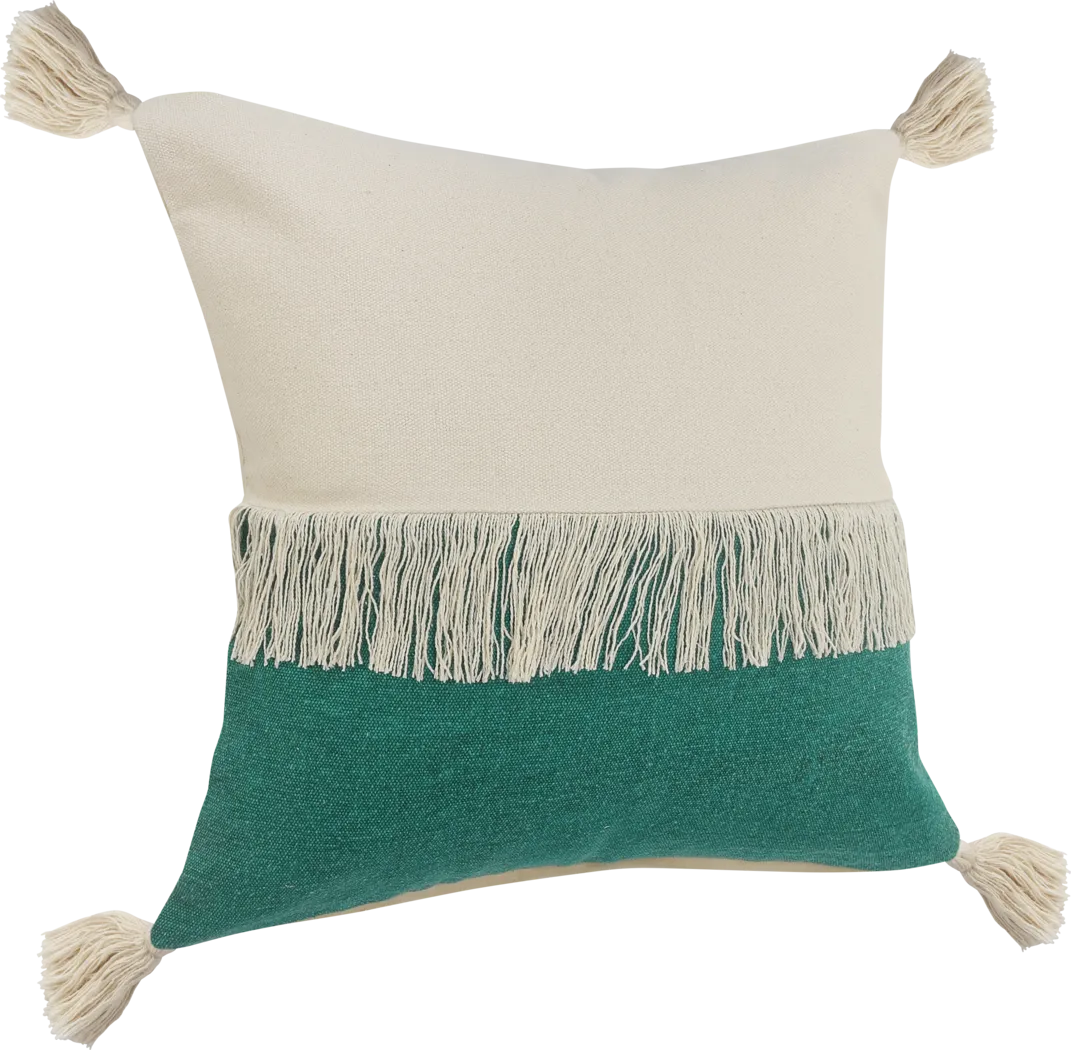 Isaam Cream/Green Pillow, Set of 2 - Thumbnail - Image 5