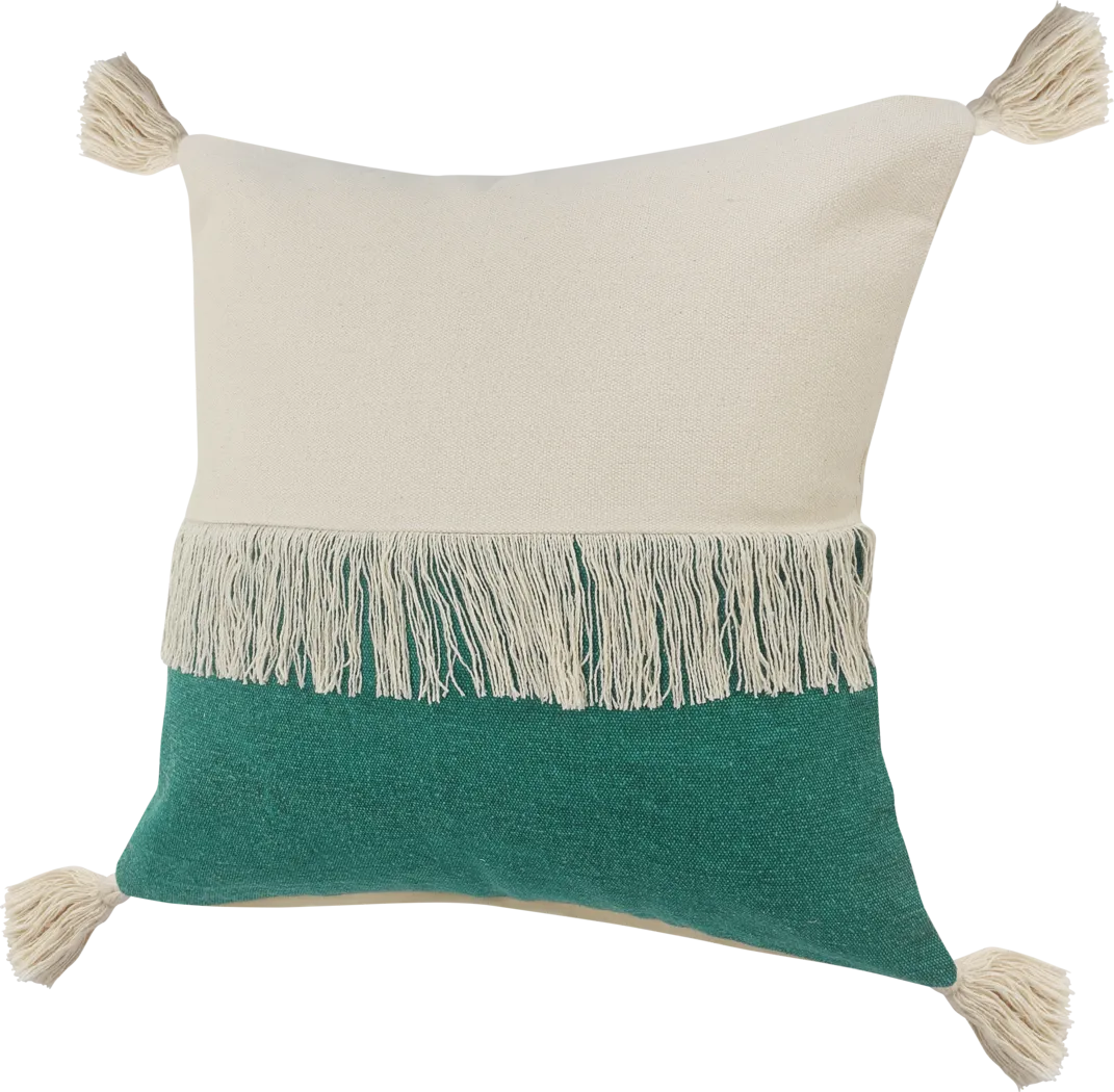 Isaam Cream/Green Pillow, Set of 2 - Thumbnail - Image 6