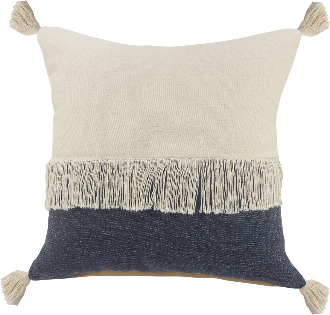 Isaam Cream/Navy Pillow, Set of 2 - Thumbnail - Image 4