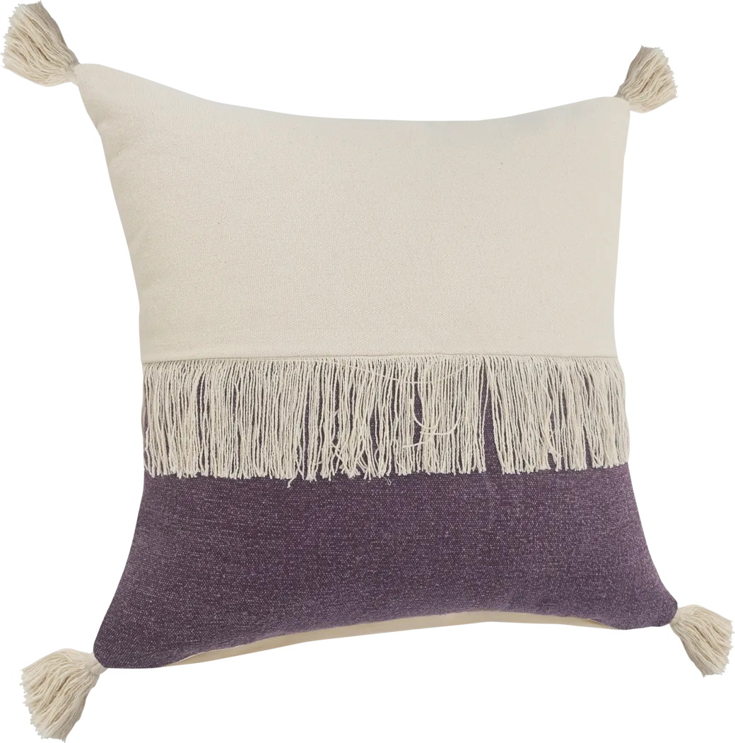 Isaam Cream/Purple Pillow, Set of 2 - Thumbnail - Image 5