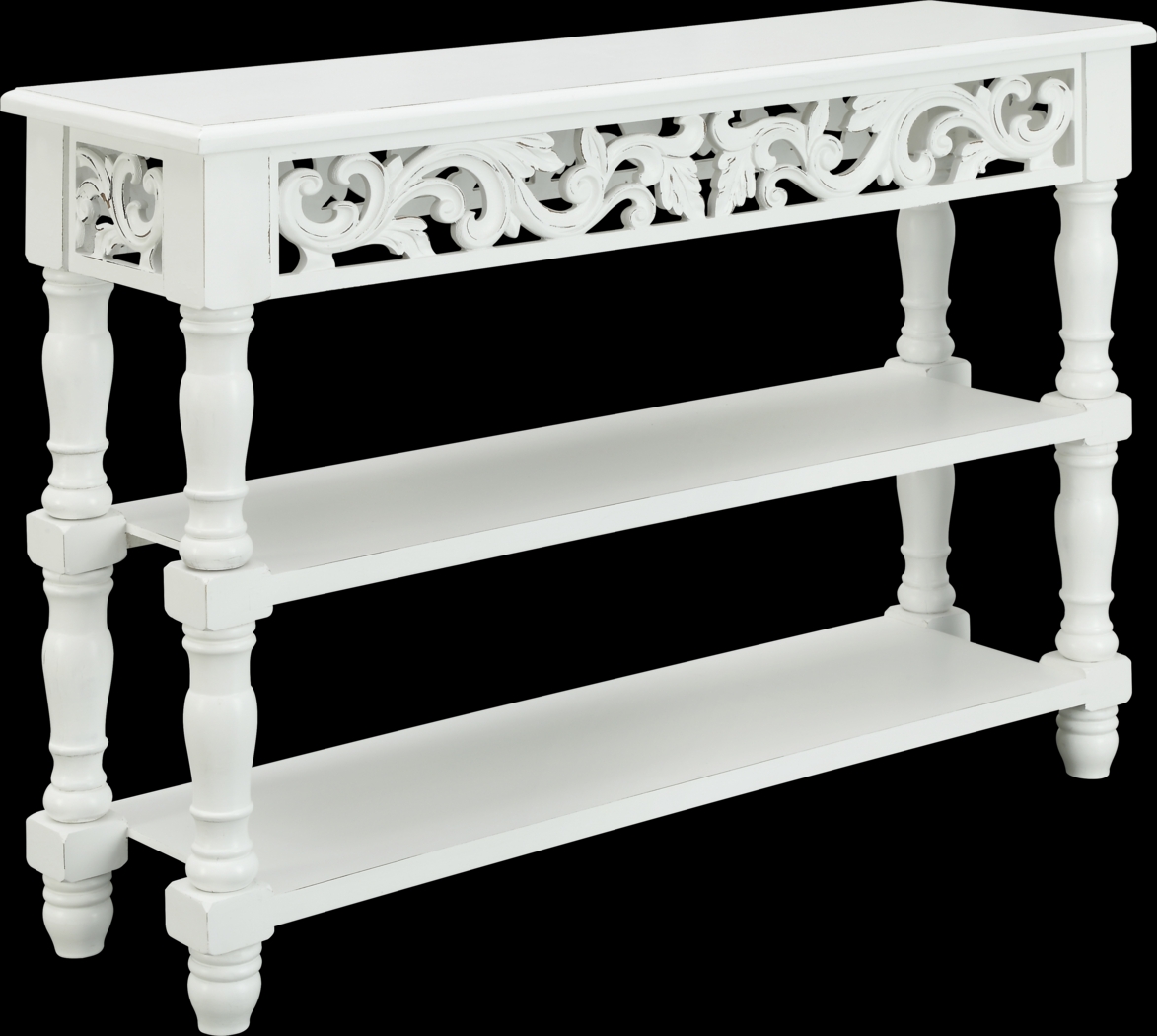 Isabeth White Accent Table - Thumbnail - Image 1