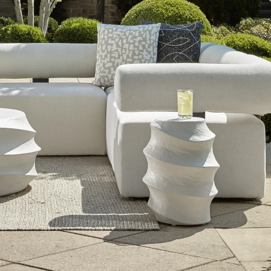 Isadi White Outdoor End Table - Thumbnail - Image 2