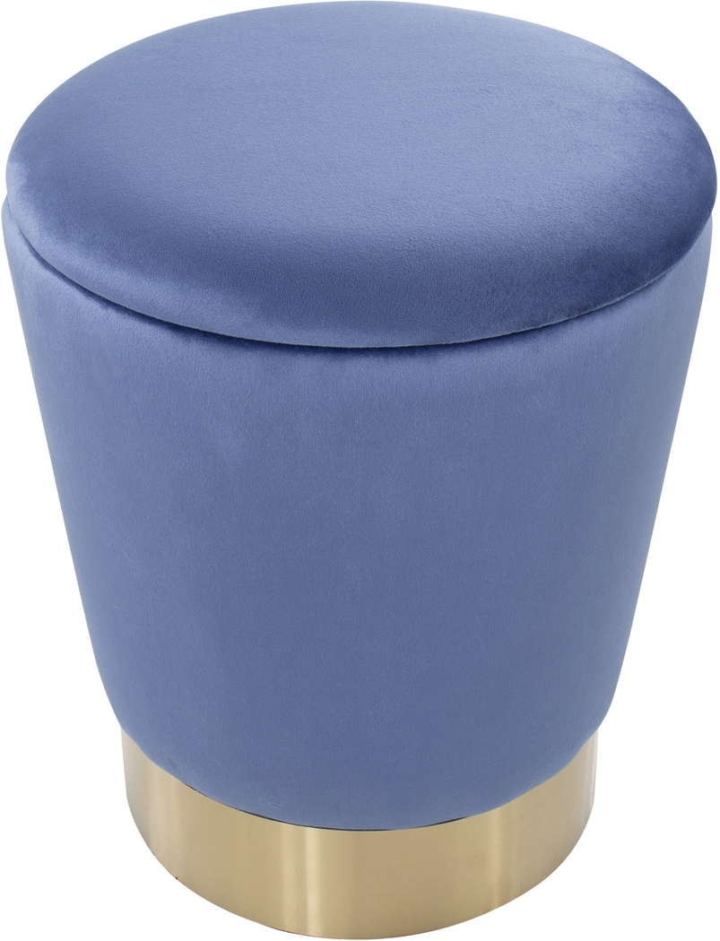 Isbill Blue Accent Ottoman - Thumbnail - Image 3