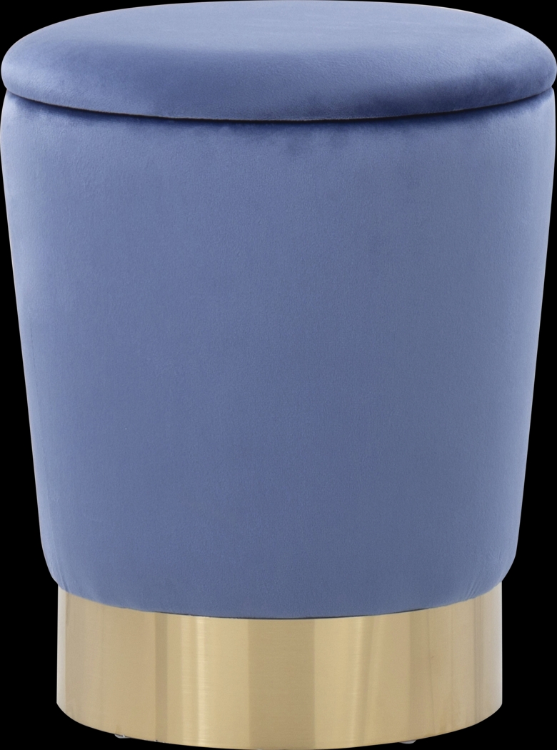 Isbill Blue Accent Ottoman - Thumbnail - Image 1