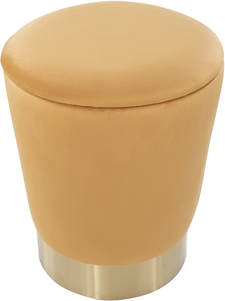 Isbill Orange Accent Ottoman - Thumbnail - Image 3