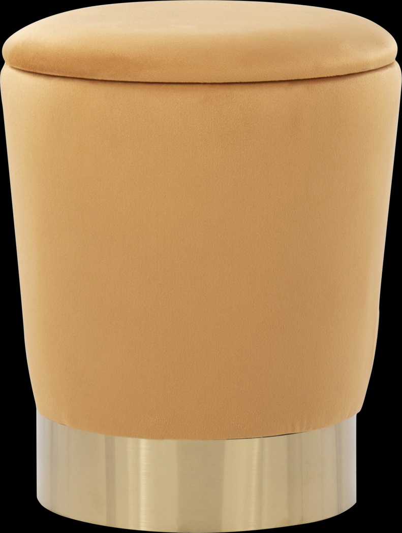 Isbill Orange Accent Ottoman - Thumbnail - Image 1