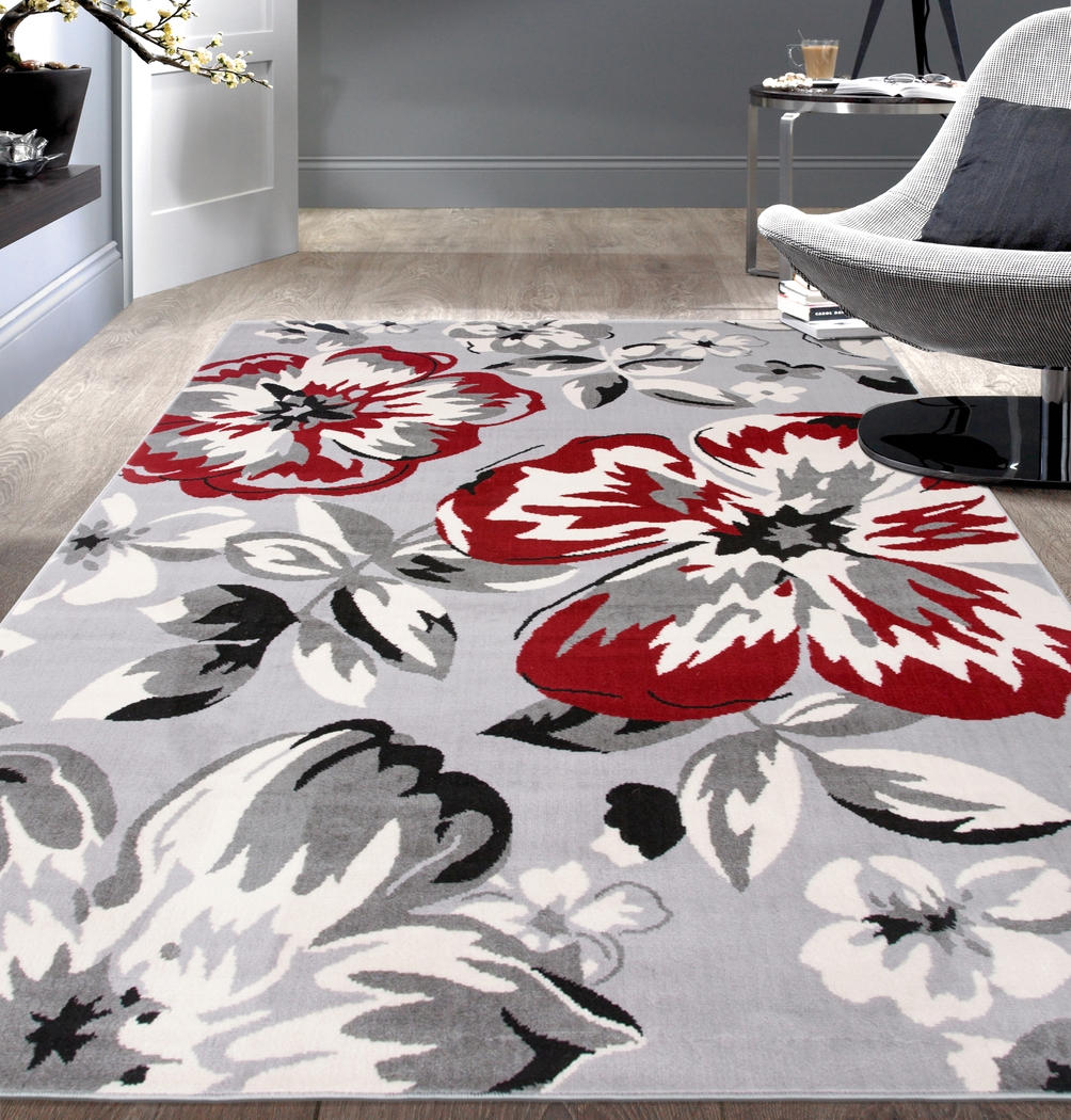 Iselana I Red 5' x 7' Rug - Thumbnail - Image 2