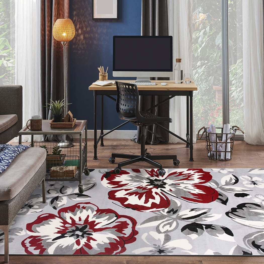 Iselana I Red 5' x 7' Rug - Thumbnail - Image 6
