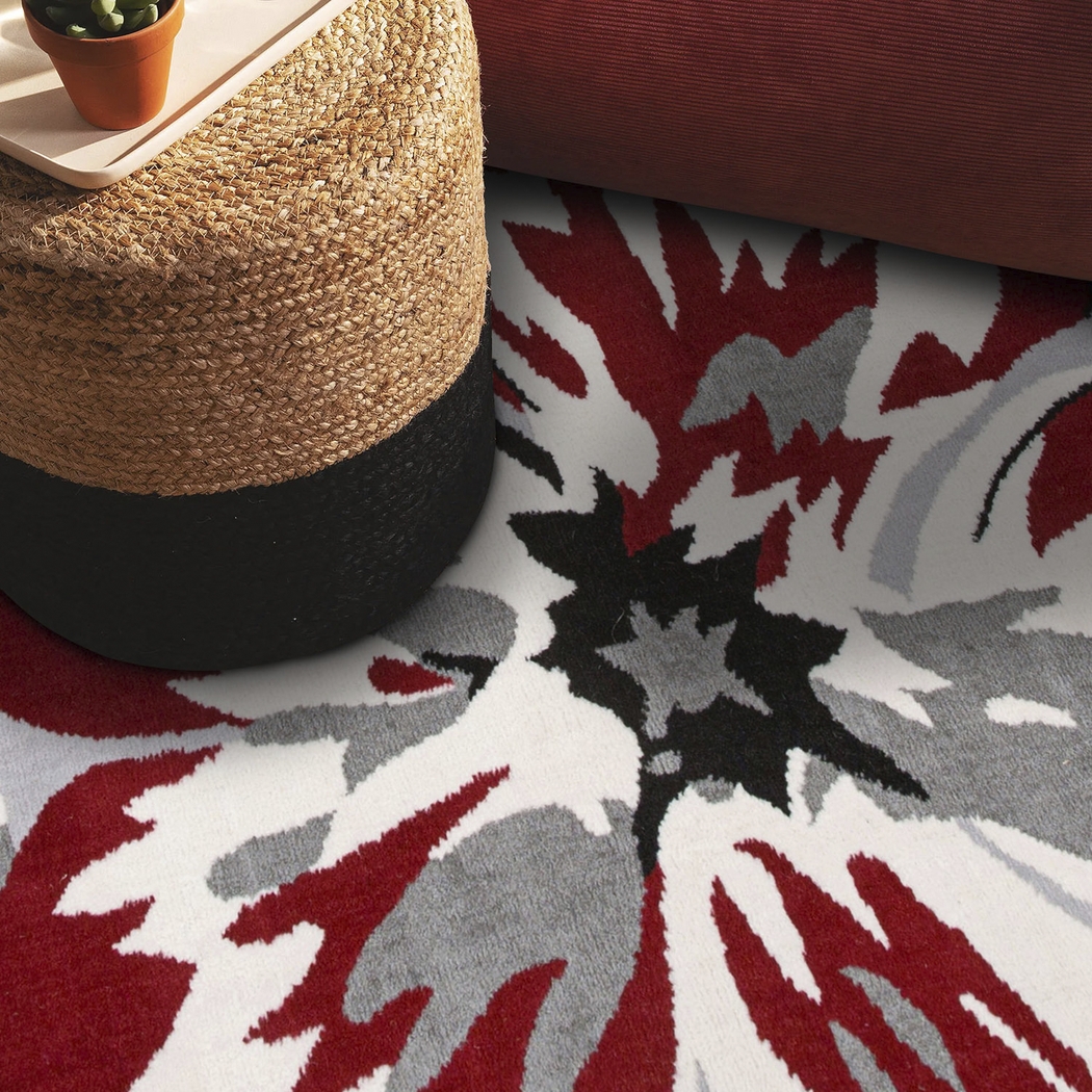 Iselana I Red 5' x 7' Rug - Thumbnail - Image 7