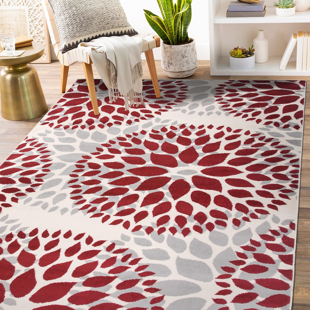 Iselana II Red 5' x 7' Rug - Thumbnail - Image 2