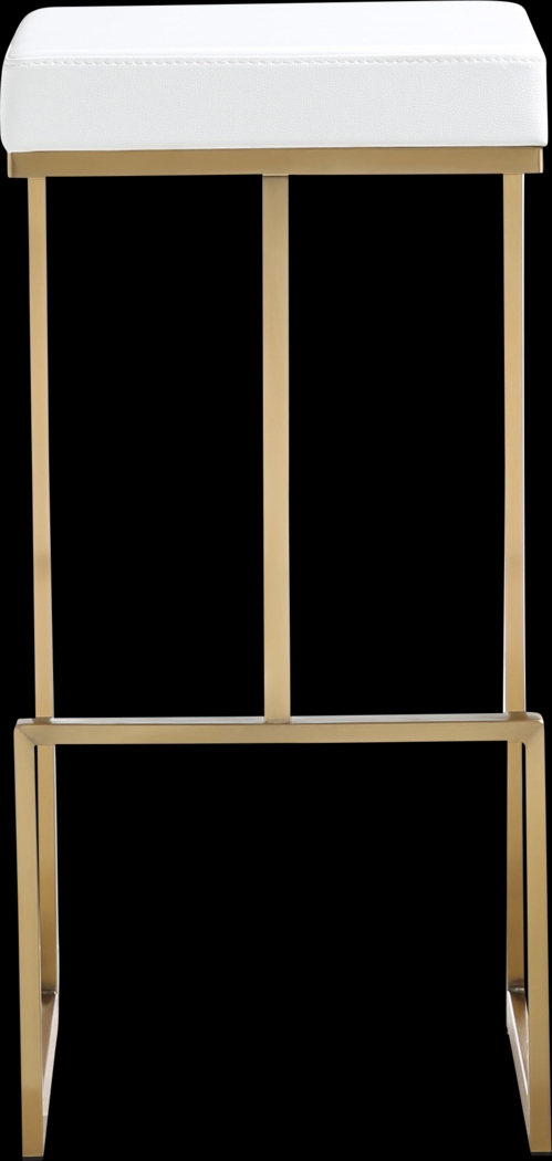 Isellan White Barstool, Set of 2 - Thumbnail - Image 2