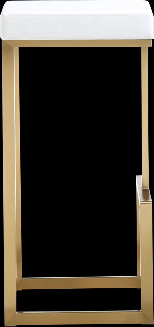 Isellan White Barstool, Set of 2 - Thumbnail - Image 3