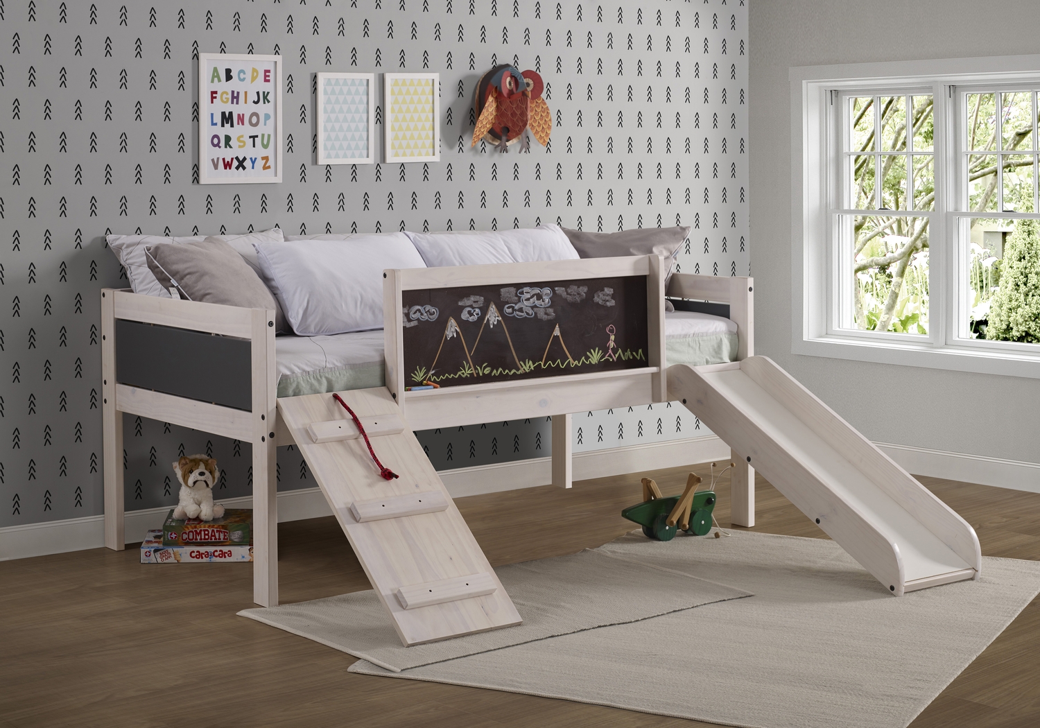Isherwood Dark Gray Twin Low Loft Bed - Thumbnail - Image 2