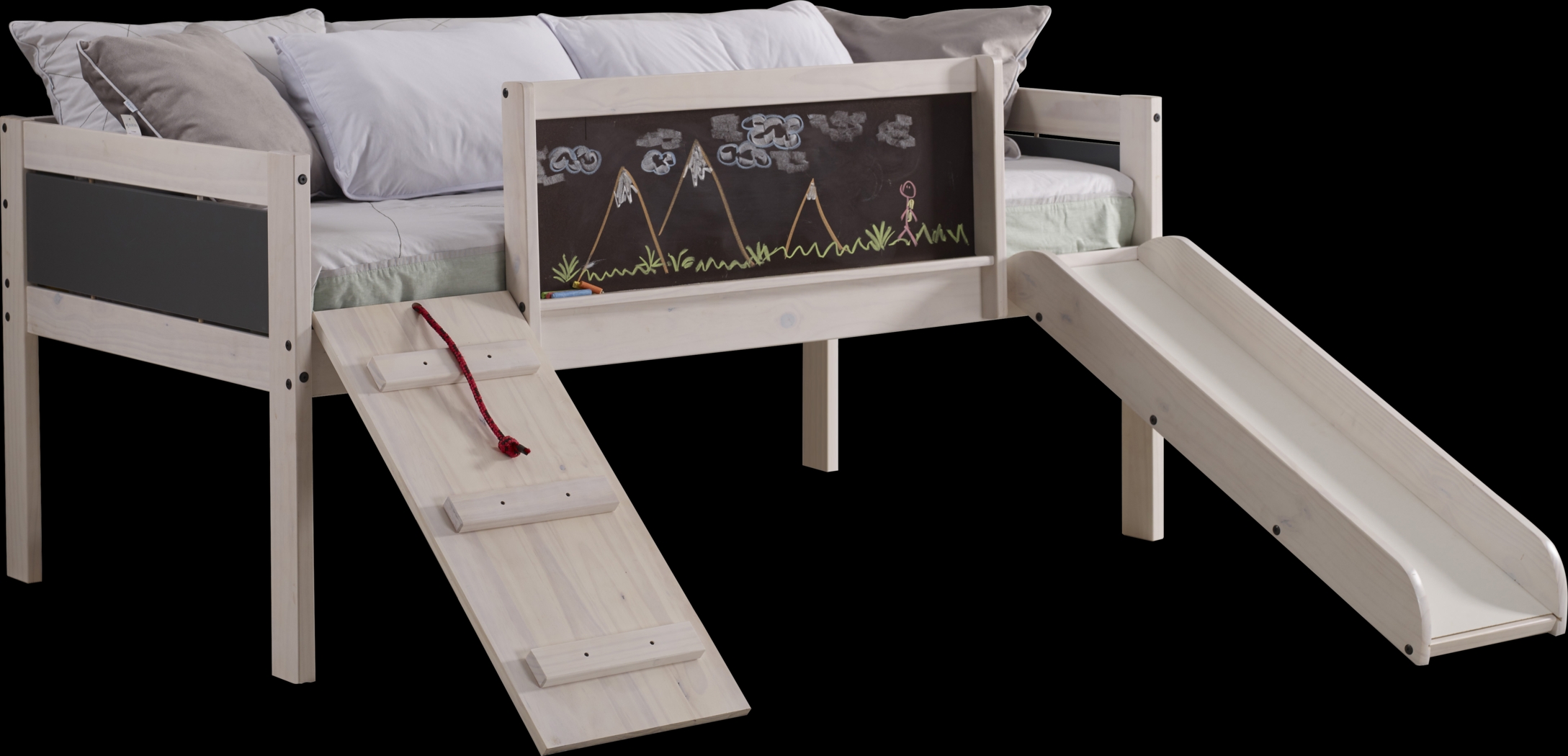 Isherwood Dark Gray Twin Low Loft Bed - Thumbnail - Image 1