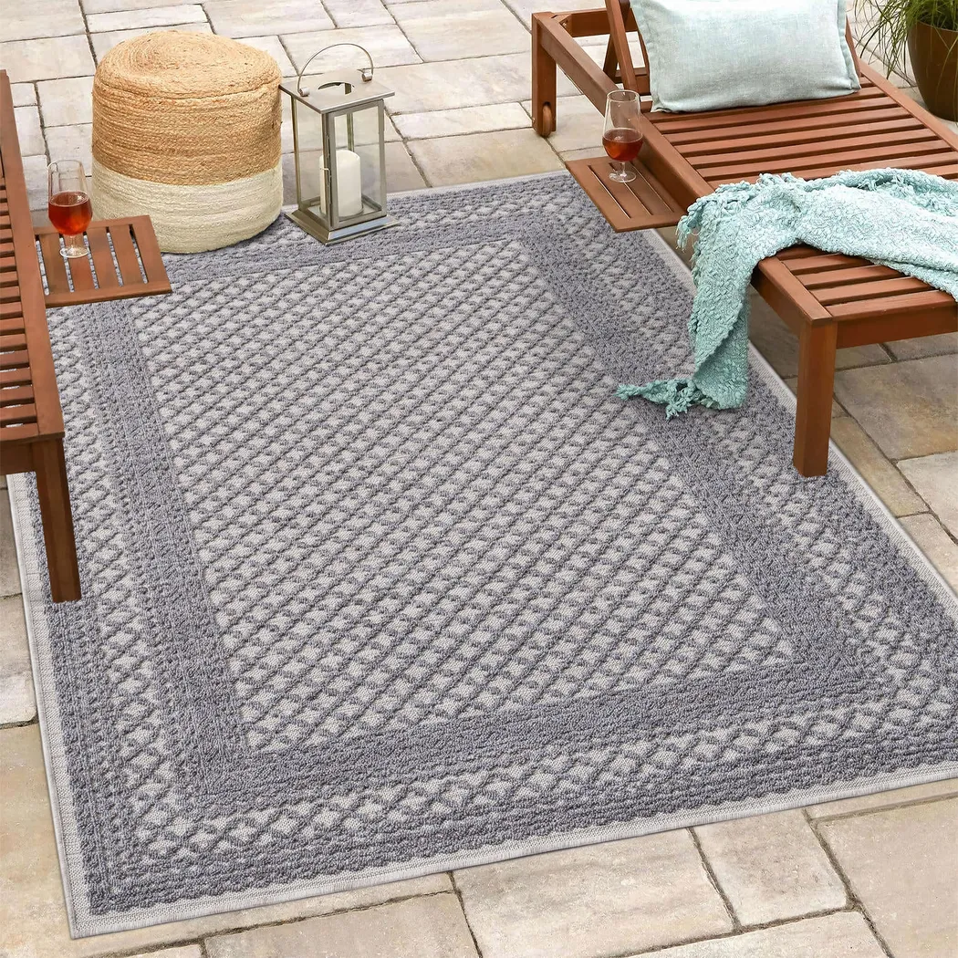 Isioco Blue 7'10 x 9'10 Indoor/Outdoor Rug - Image 9