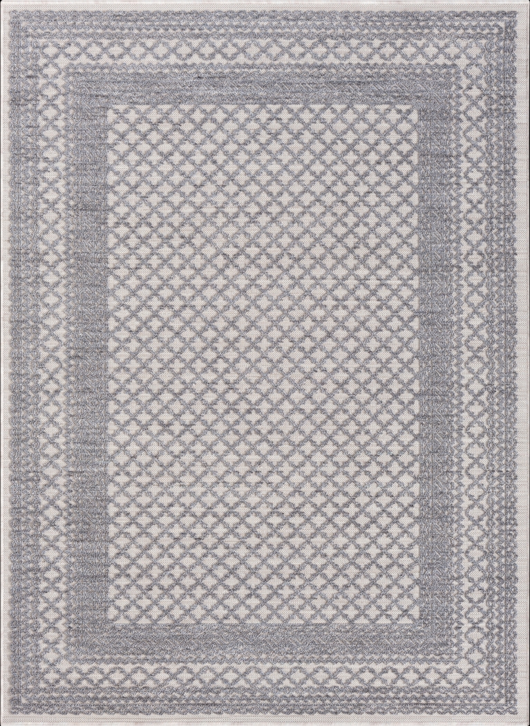 Isioco Blue 7'10 x 9'10 Indoor/Outdoor Rug - Thumbnail - Image 1