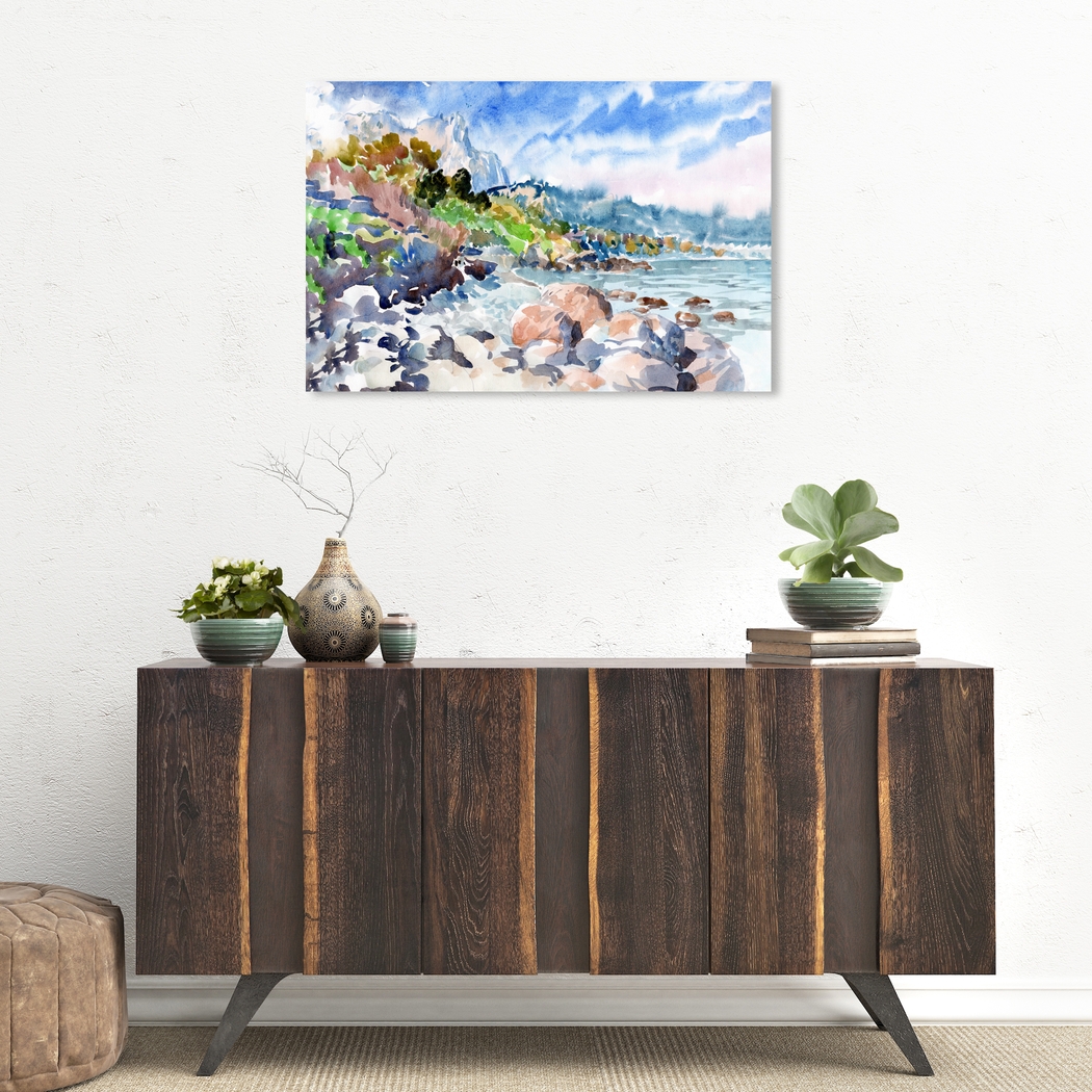 Island Seascape Blue Artwork - Thumbnail - Image 2