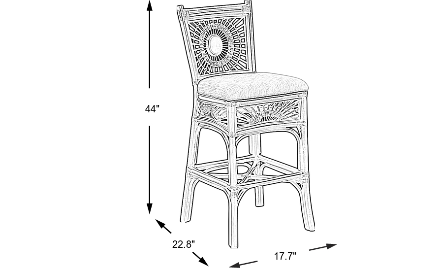 Dimension Image. Please refer to the Dimension Tab on this page for dimension details.