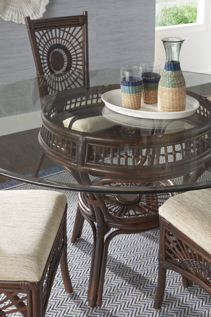 Island Sunrise Brown Rattan Dining Table - Thumbnail - Image 4