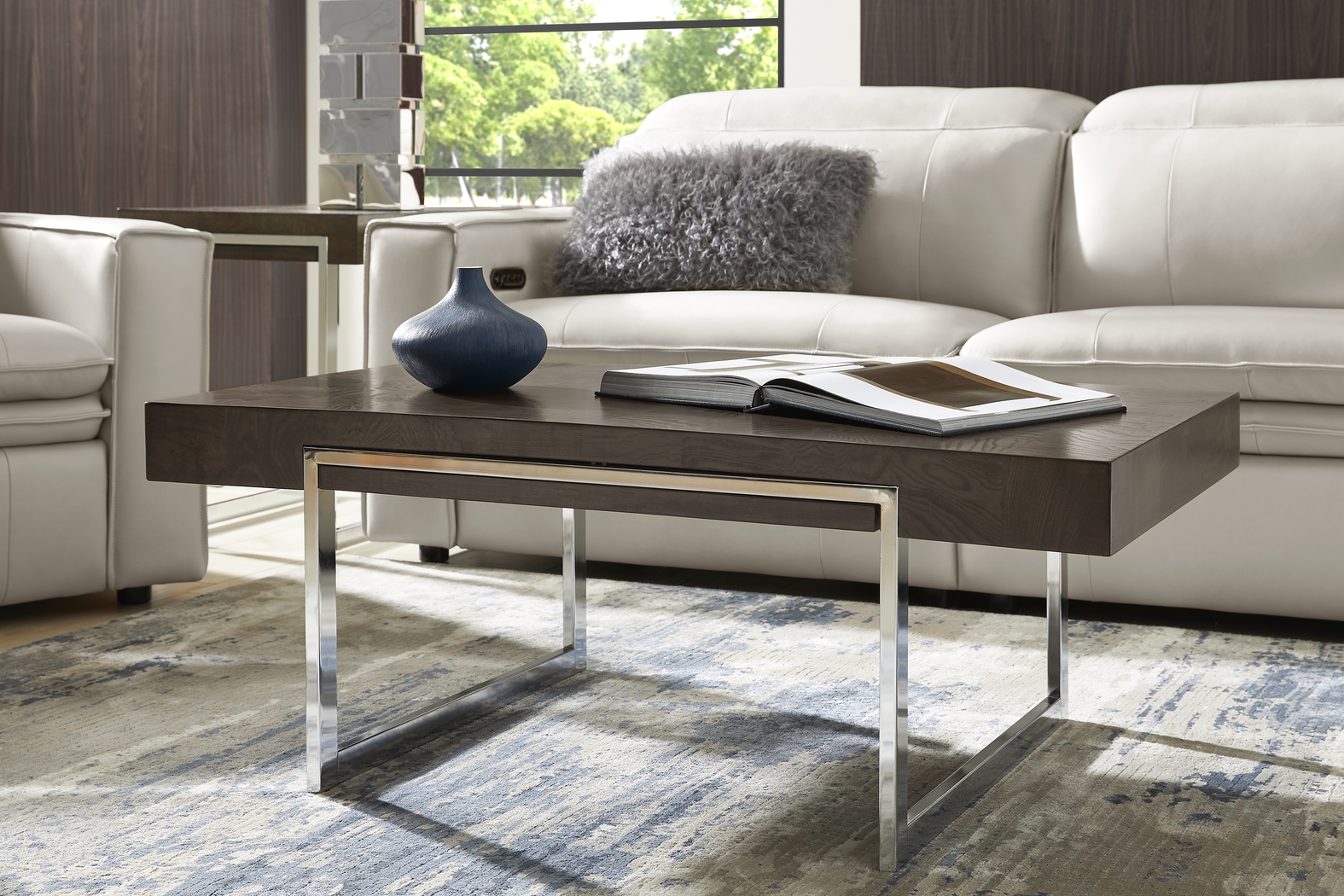 Santa Croce Mint Leather 6 Pc Living Room - Thumbnail - Image 13