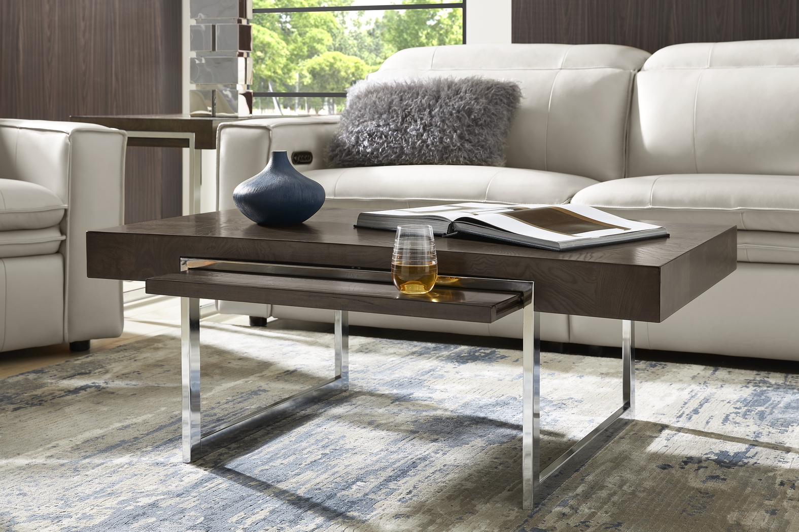 Santa Croce Mint Leather 6 Pc Living Room - Thumbnail - Image 14